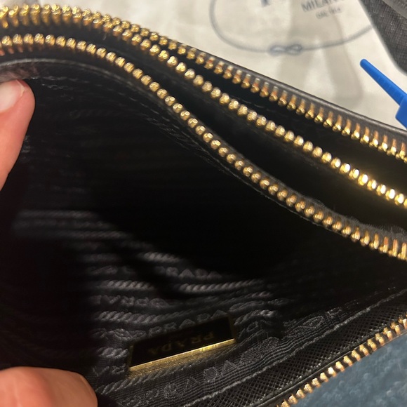 Prada Tessuto Nylon Soft Calf Double Zip Crossbody Bag - Picture 8 of 11